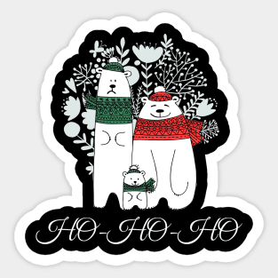 HO HO HO Christmas Shirt, Christmas T-shirt, Christmas Family Shirt Sticker